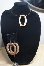 Wooden Necklace & Earrings Set -AC