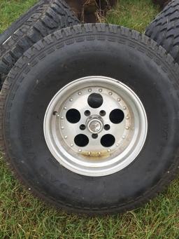 (4) 33X12.5-15 TIRES & ALUMINUM WHEELS