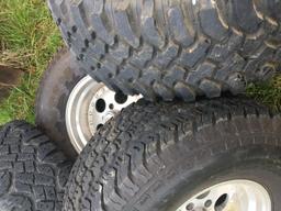 (4) 33X12.5-15 TIRES & ALUMINUM WHEELS