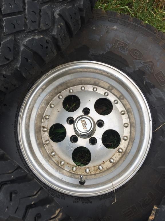 (4) 33X12.5-15 TIRES & ALUMINUM WHEELS