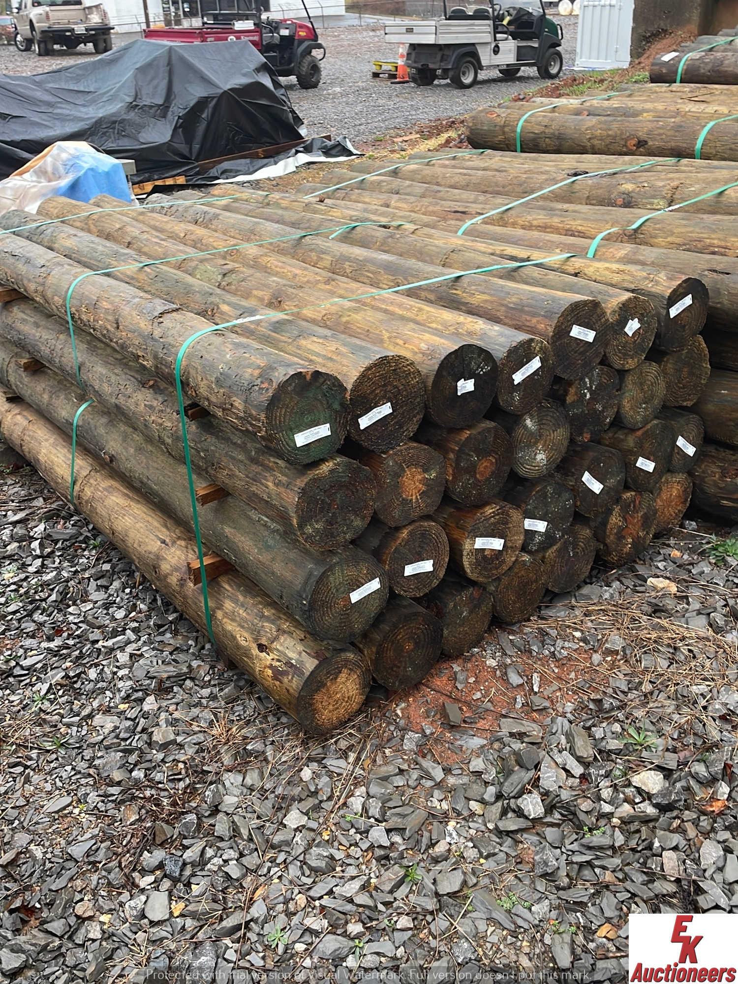 6X8 PRESSURE TREATED POSTS-APPROX 28 IN BUNDLE