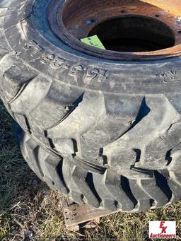 (2)  15.5-25 loader tires and rims