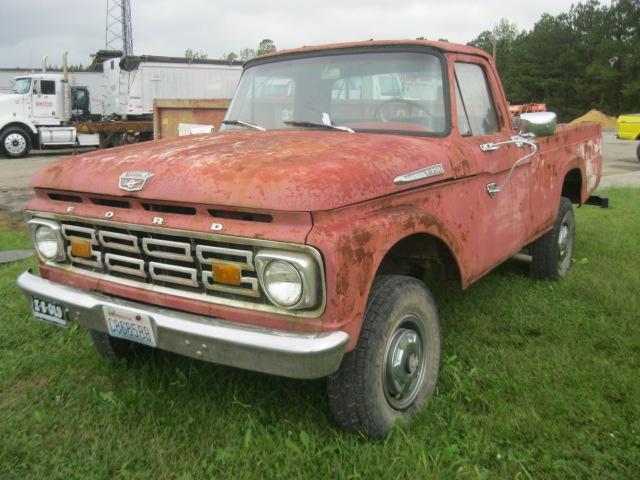 1964 Ford F-250 Barn Find Pickup; Red