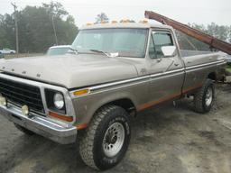 1978 Ford F-250 Ranger XLT 4x4 Pickup; Gold