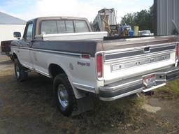 1975 Ford F-250 Ranger XLT Pickup; Brown / White