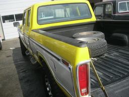 1979 Ford F-250 Ranger Lariat XLT Pickup; Yellow