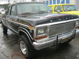 1979 Ford F-350 4x4 Highboy Pickup; Black