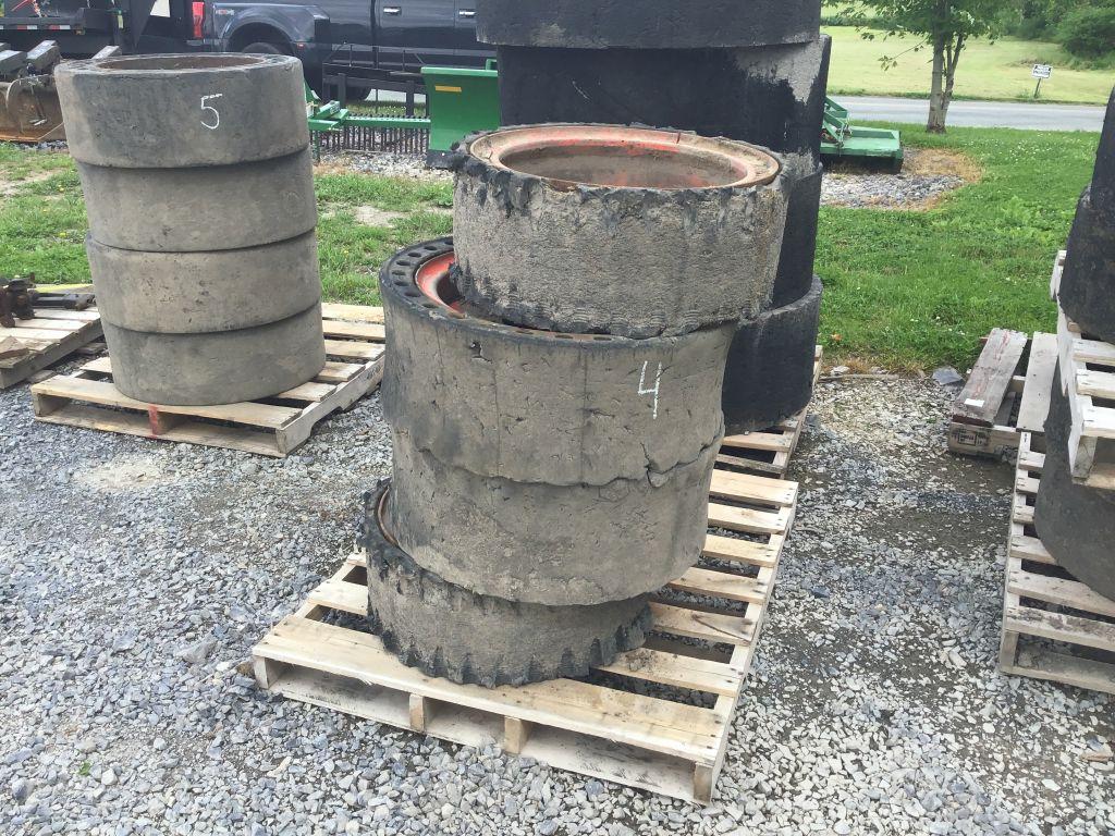 SOLID TIRES ON BOBCAT WHEELS