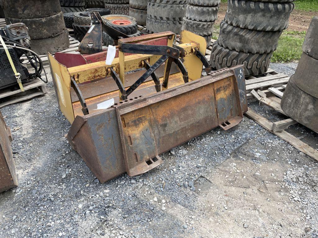 60" SKID STEER LOADER BUCKET WITH TEETH