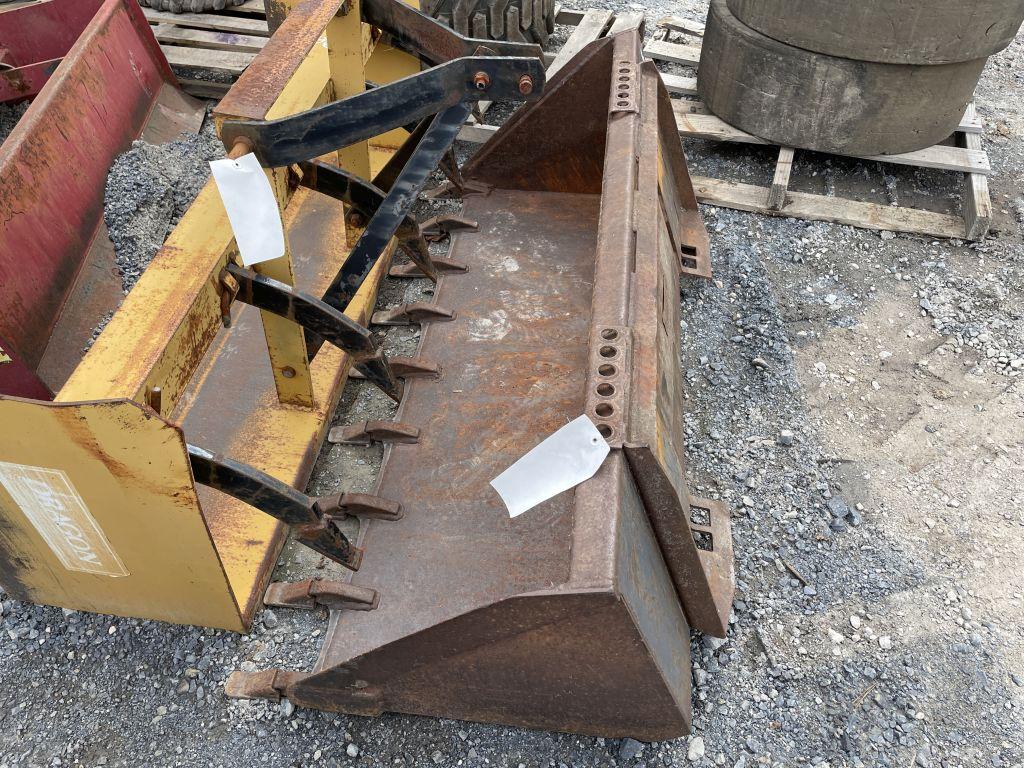 60" SKID STEER LOADER BUCKET WITH TEETH