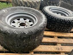 24 X 11.00-12 TIRES AND WHEEL