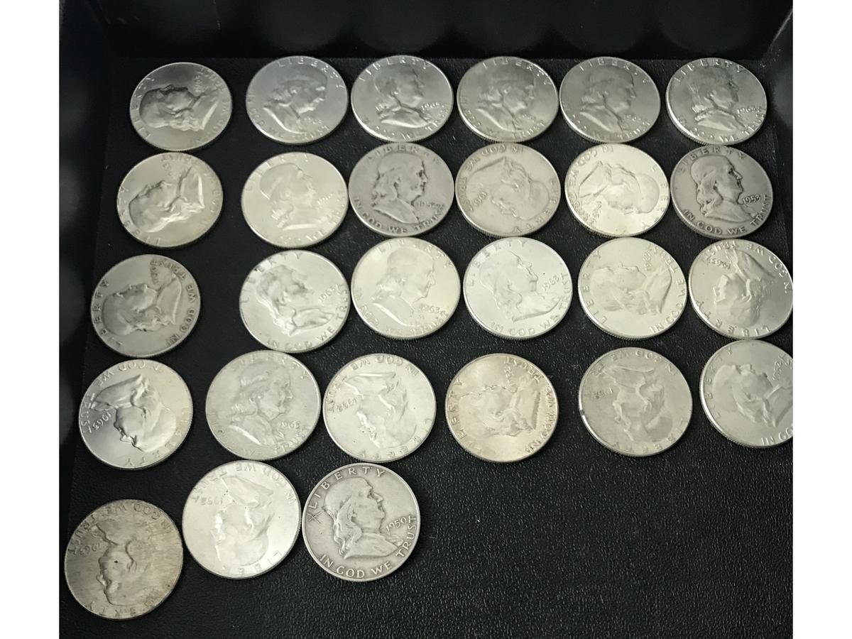 $13.50 Face Value Franklin Halves