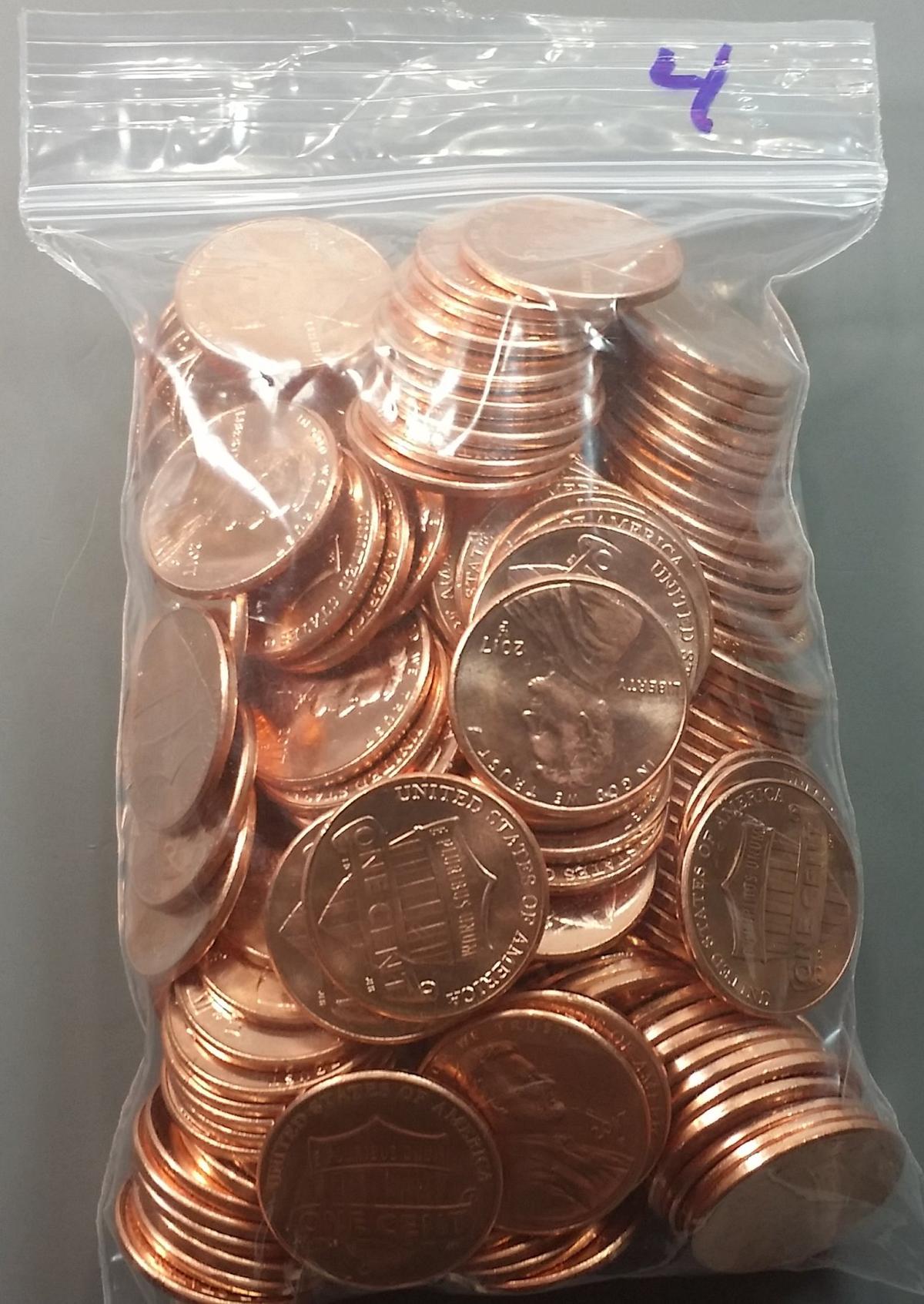 4x Rolls 2017-P Lincoln Cents (d)