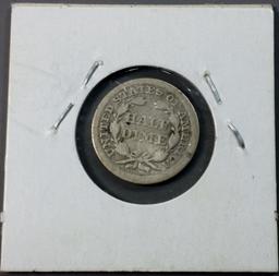 1857 Seated Liberty Silver HALF DIME