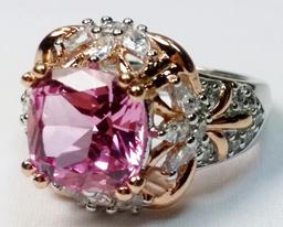 Exquisite Pink Tourmaline Ring (sz 7)