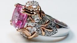 Exquisite Pink Tourmaline Ring (sz 7)