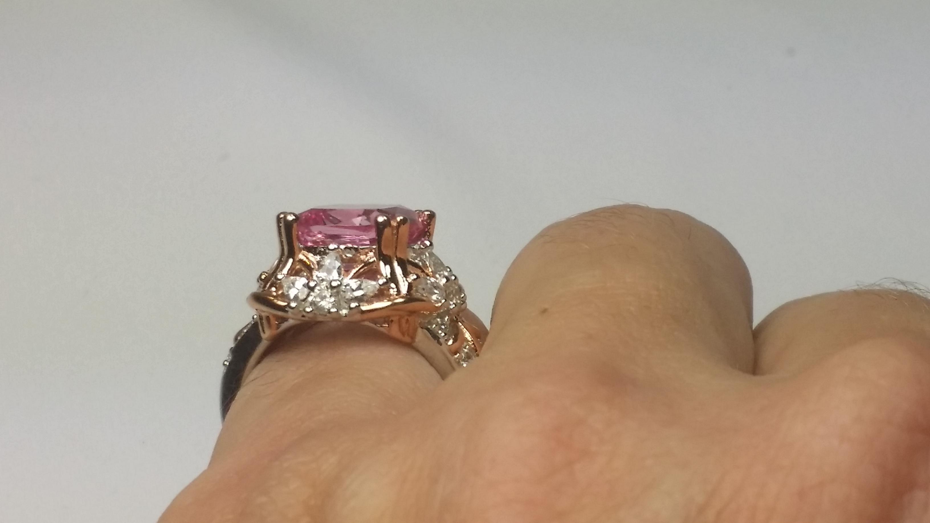 Exquisite Pink Tourmaline Ring (sz 7)