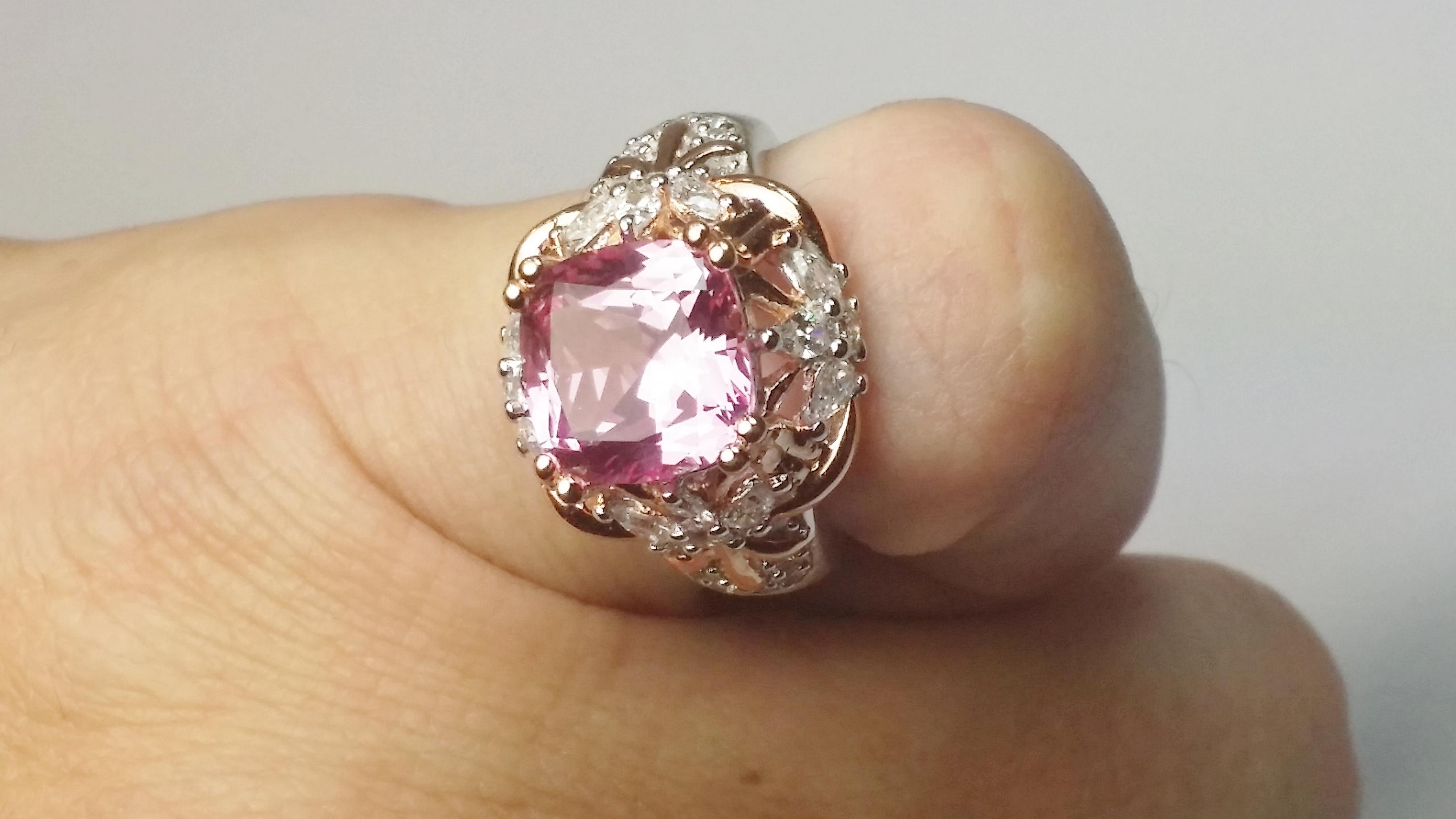 Exquisite Pink Tourmaline Ring (sz 7)