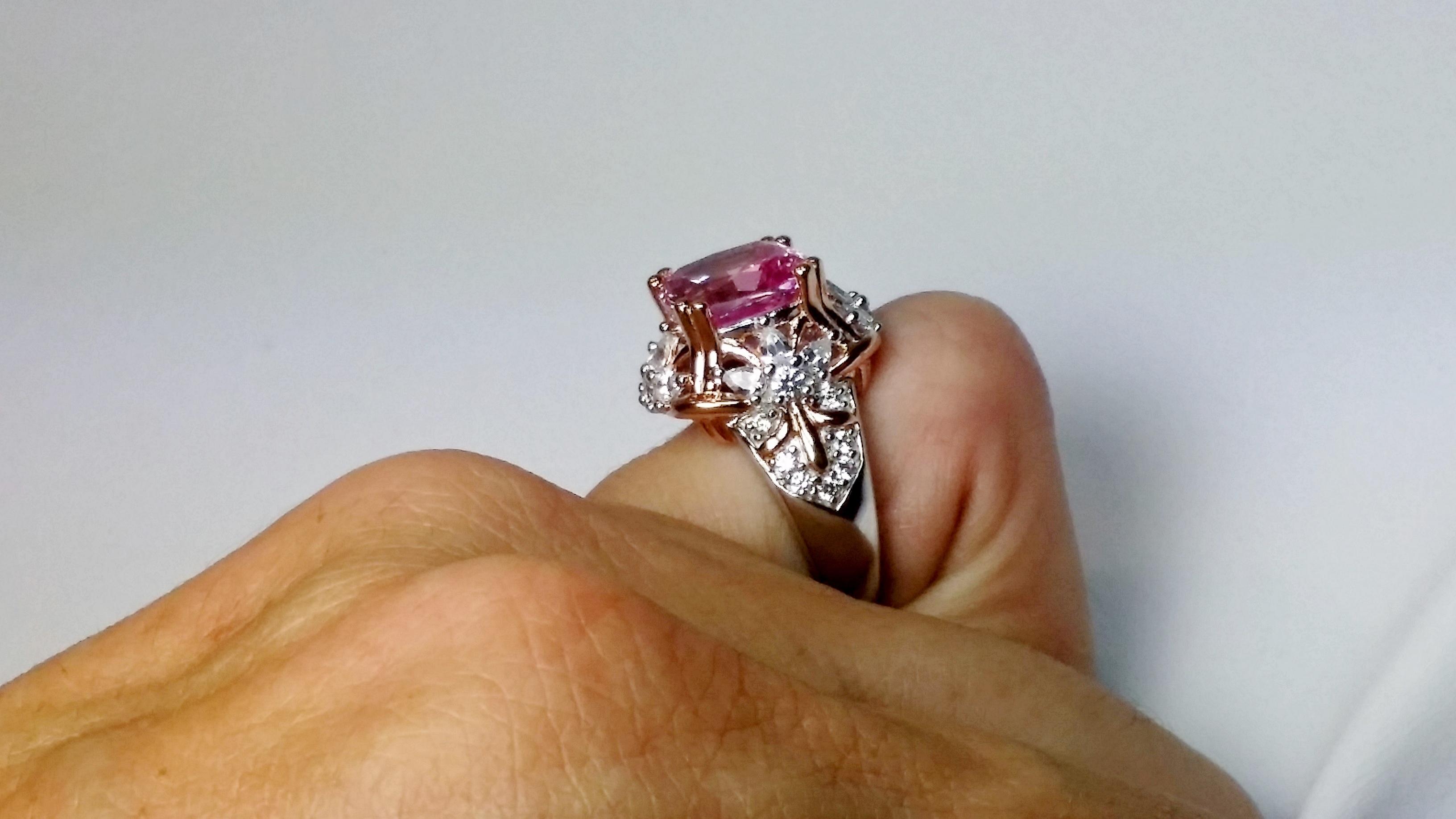 Exquisite Pink Tourmaline Ring (sz 7)