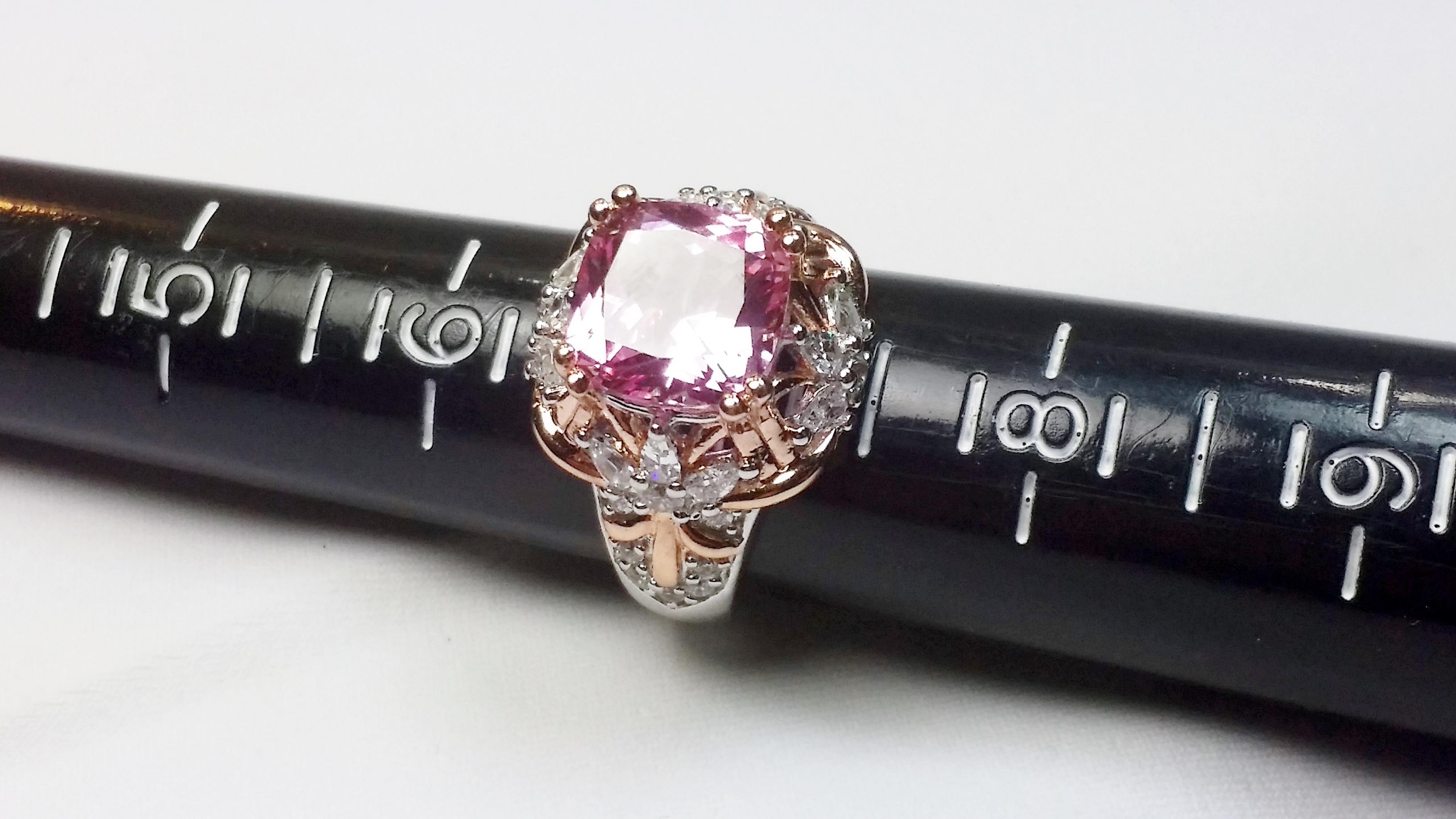 Exquisite Pink Tourmaline Ring (sz 7)