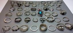 50x Sterling Silver Rings