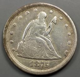 1875-s TWENTY CENT Piece