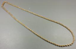 14k HEAVY 18" Rope-Chain Gold Necklace (18g)