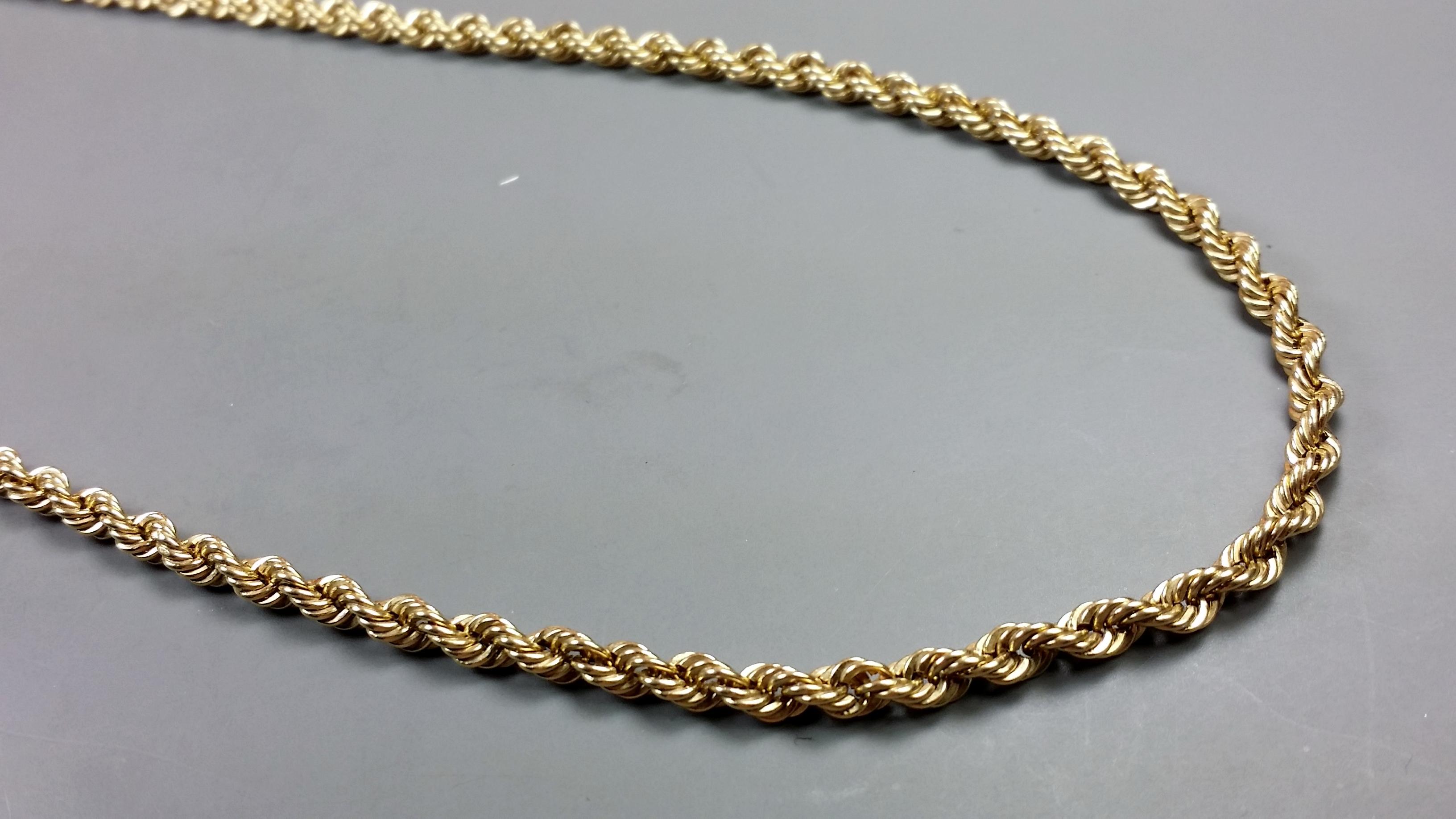 14k HEAVY 18" Rope-Chain Gold Necklace (18g)