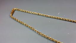 14k HEAVY 18" Rope-Chain Gold Necklace (18g)