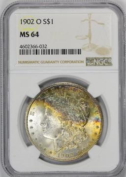 1902-o Morgan Silver Dollar -NGC ms64 -TONED