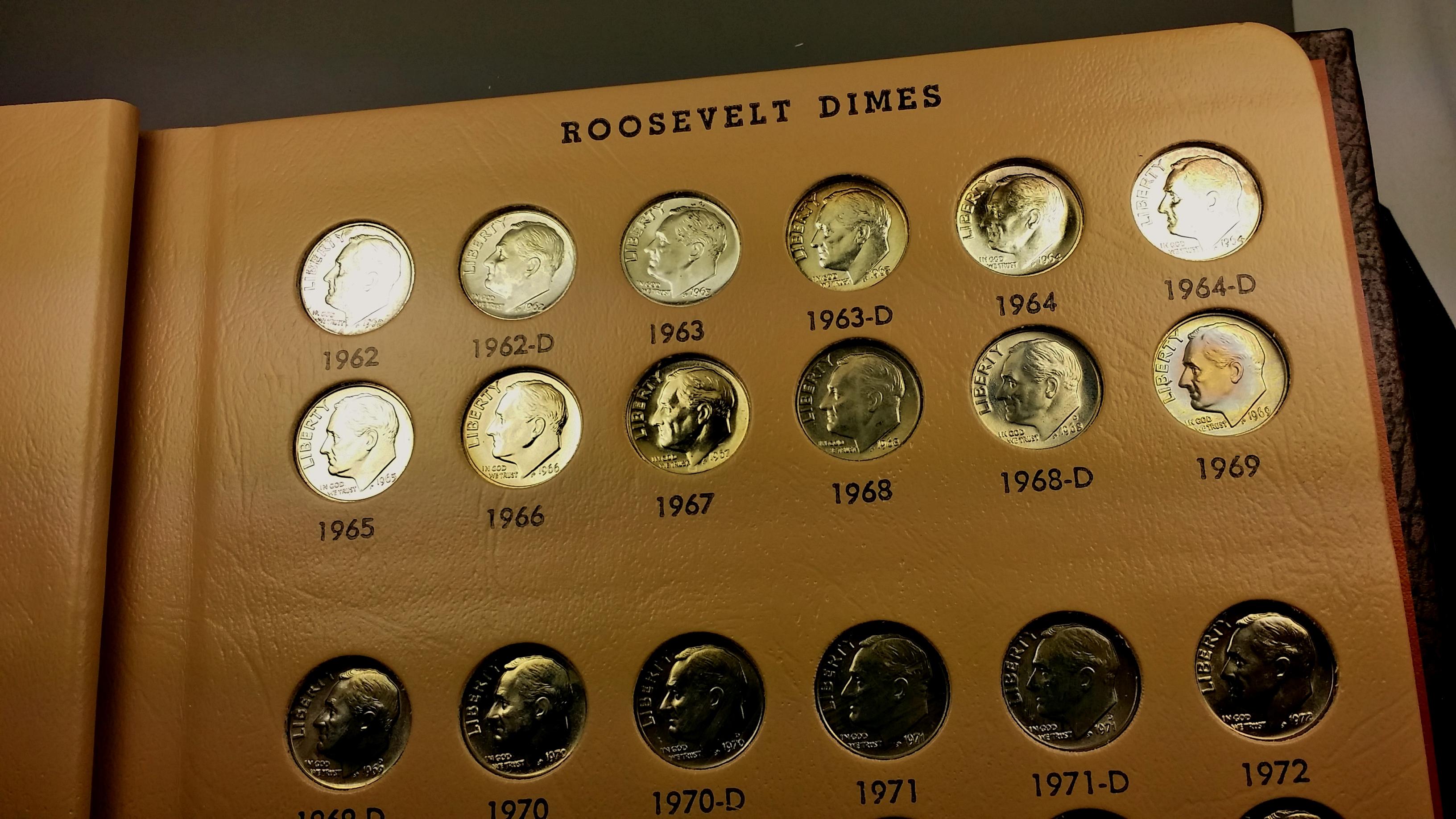 COMPLETE Roosevelt Dime Album -MANY TONED