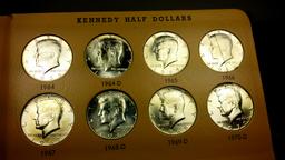 COMPLETE Kennedy Half-Dollar Album -MANY TONED