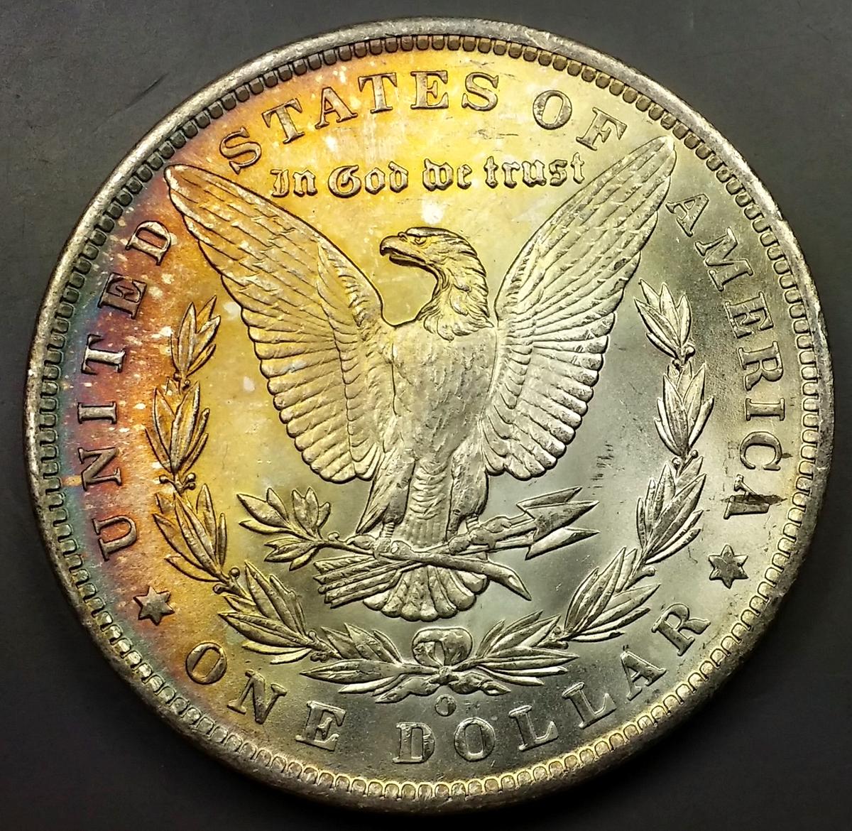 1885-O Morgan Silver Dollar -TONED