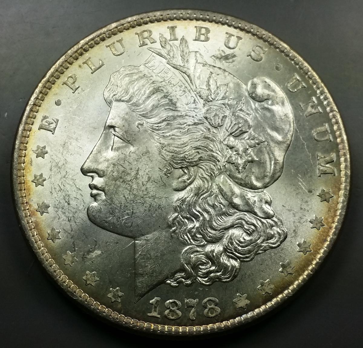 BU 1878-p 8TF Morgan Silver Dollar