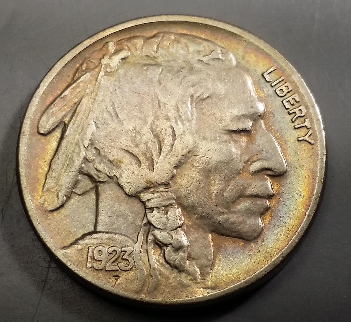 1923-S Buffalo Nickel -TONED