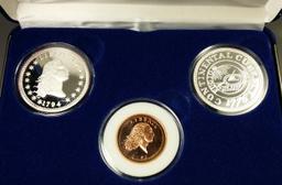 Silver 1776/1794 Tribute Proof Set W/COA from National Collector's Mint in Display box (.999)