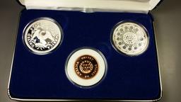 Silver 1776/1794 Tribute Proof Set W/COA from National Collector's Mint in Display box (.999)