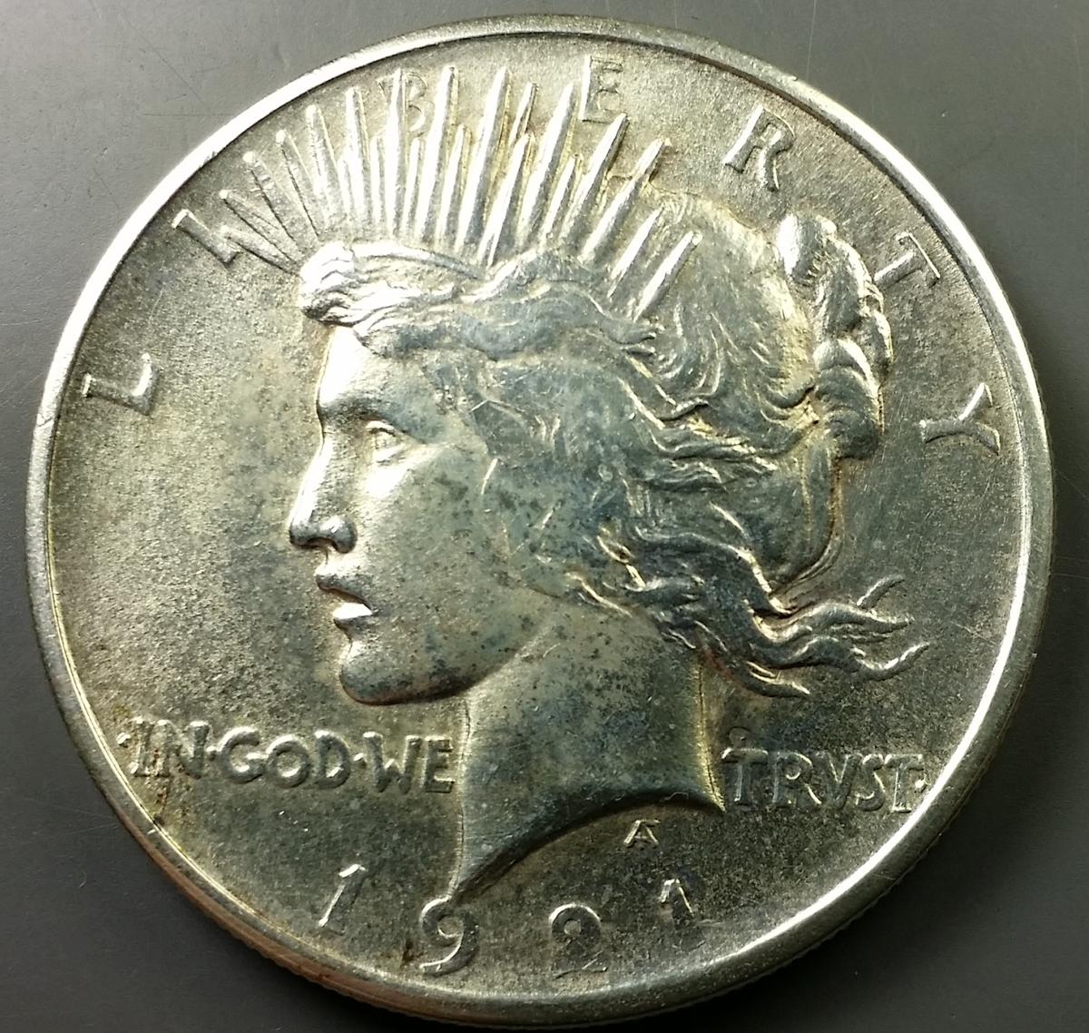 1921 Peace Silver Dollar -KEY DATE