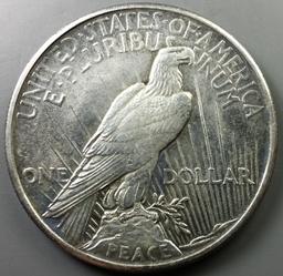 1921 Peace Silver Dollar -TONED