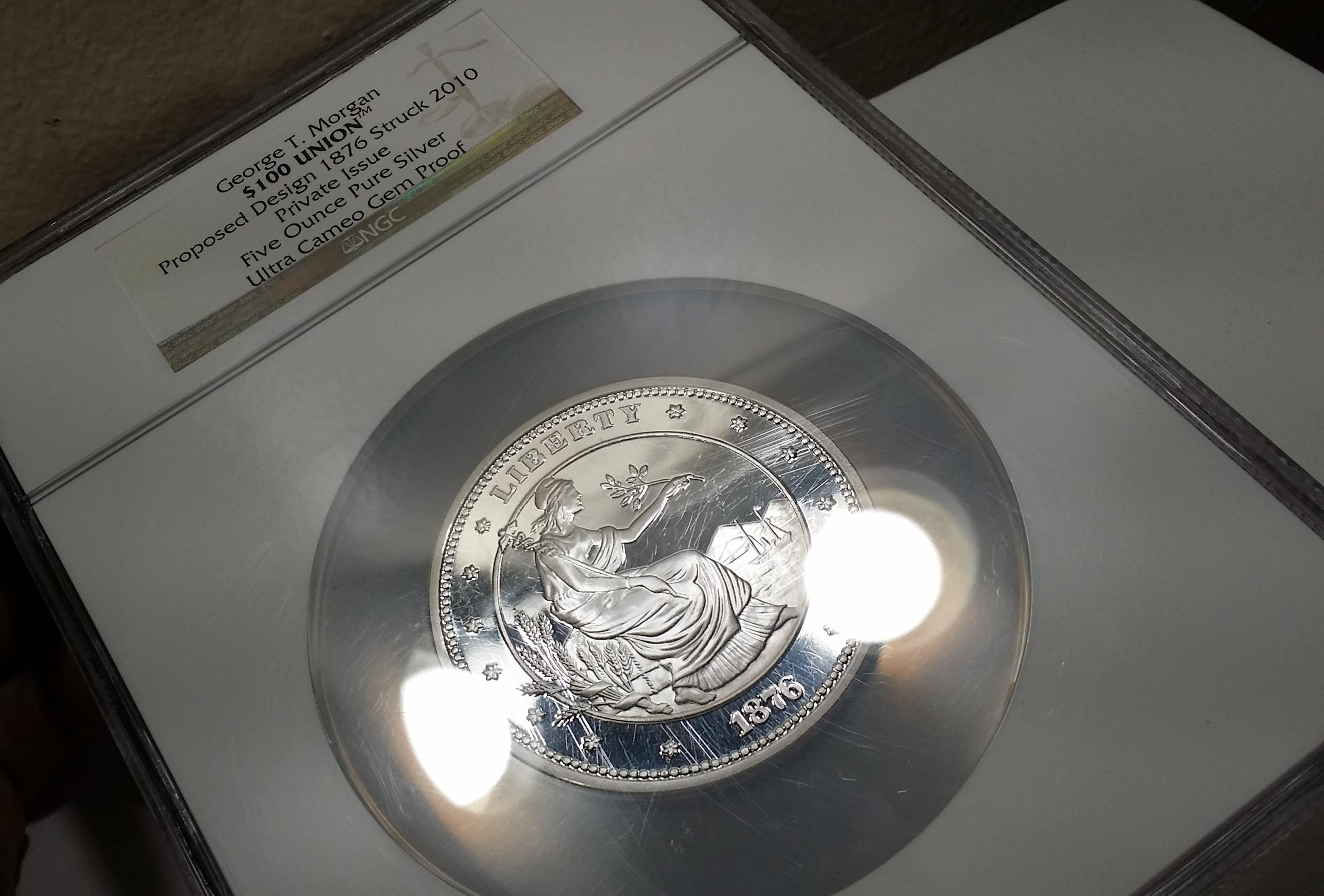 5oz PROOF .999 Silver GEORGE MORGAN $100 Union Design