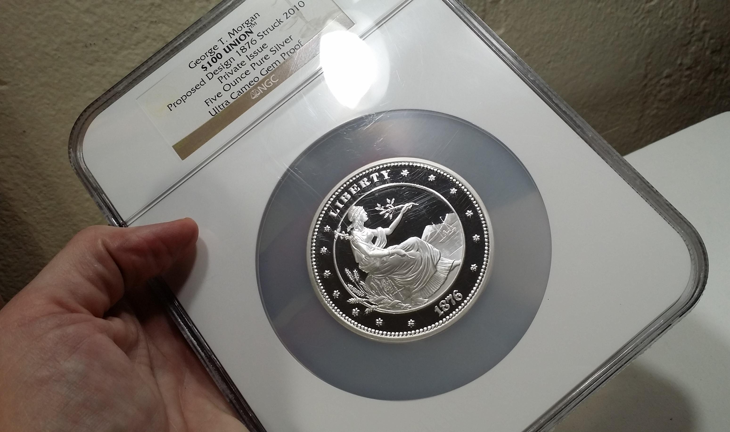 5oz PROOF .999 Silver GEORGE MORGAN $100 Union Design