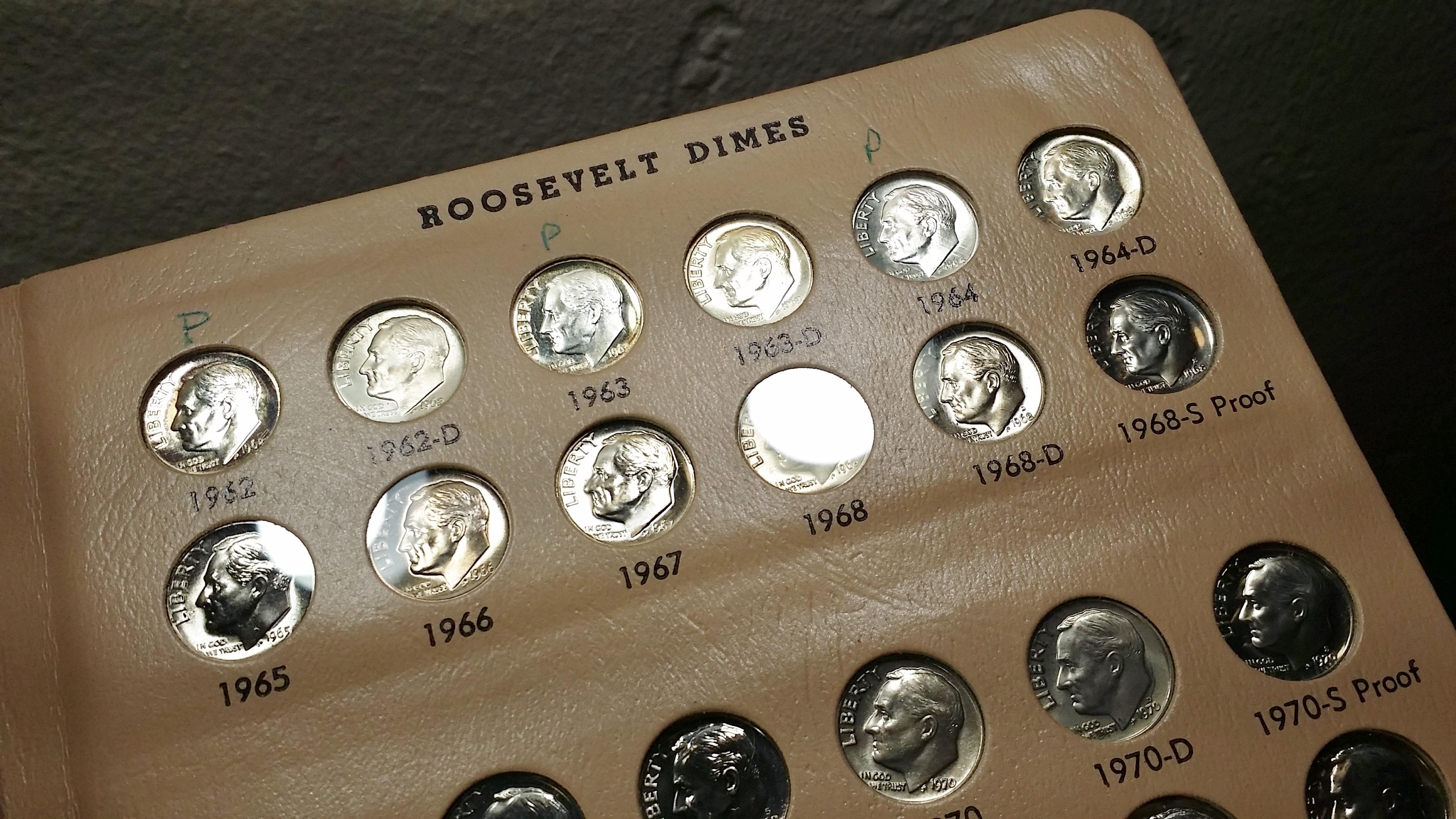 Roosevelt Dime SET w/ PROOFS... 1946-2009 in Dansco