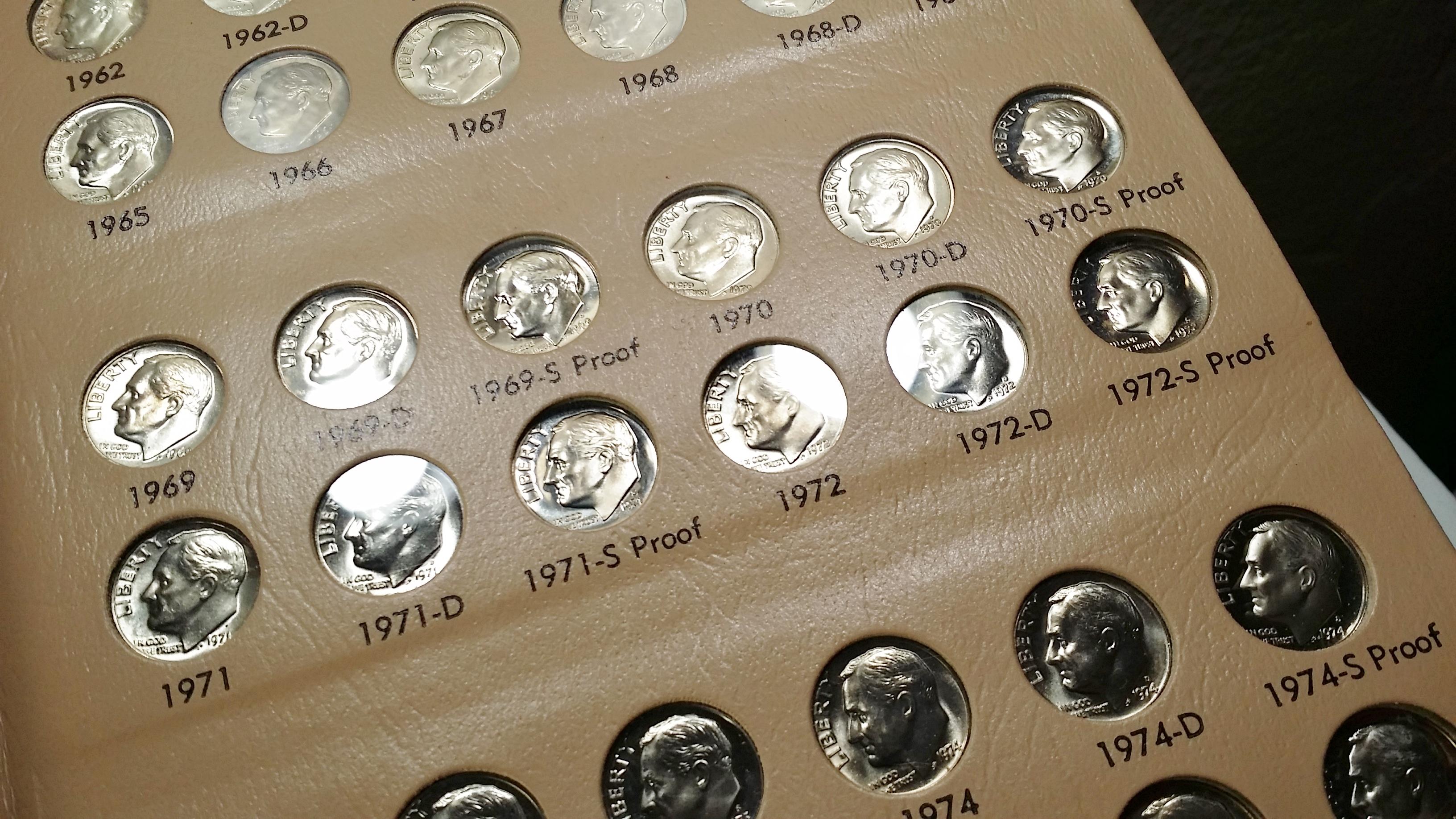 Roosevelt Dime SET w/ PROOFS... 1946-2009 in Dansco