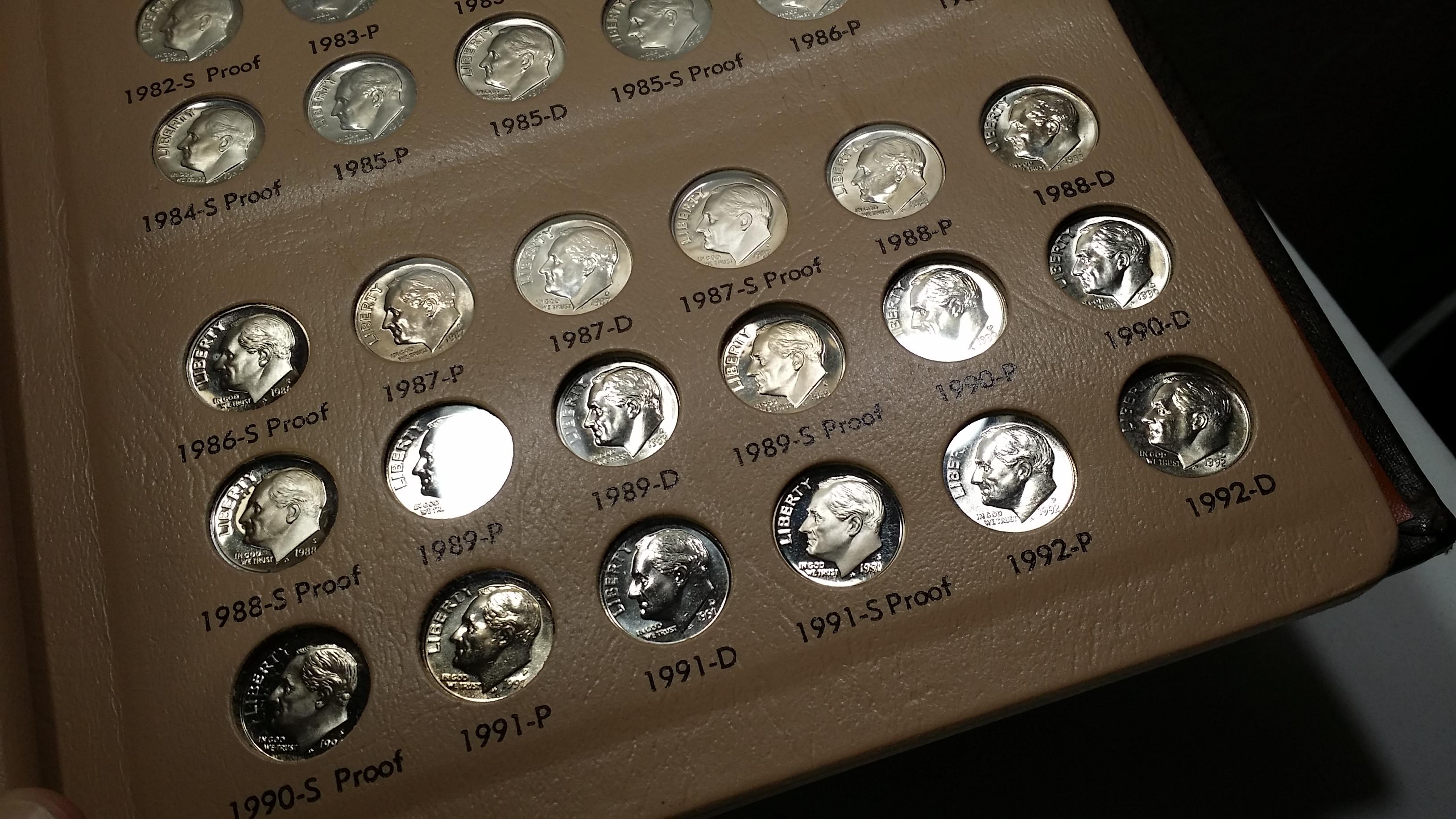 Roosevelt Dime SET w/ PROOFS... 1946-2009 in Dansco