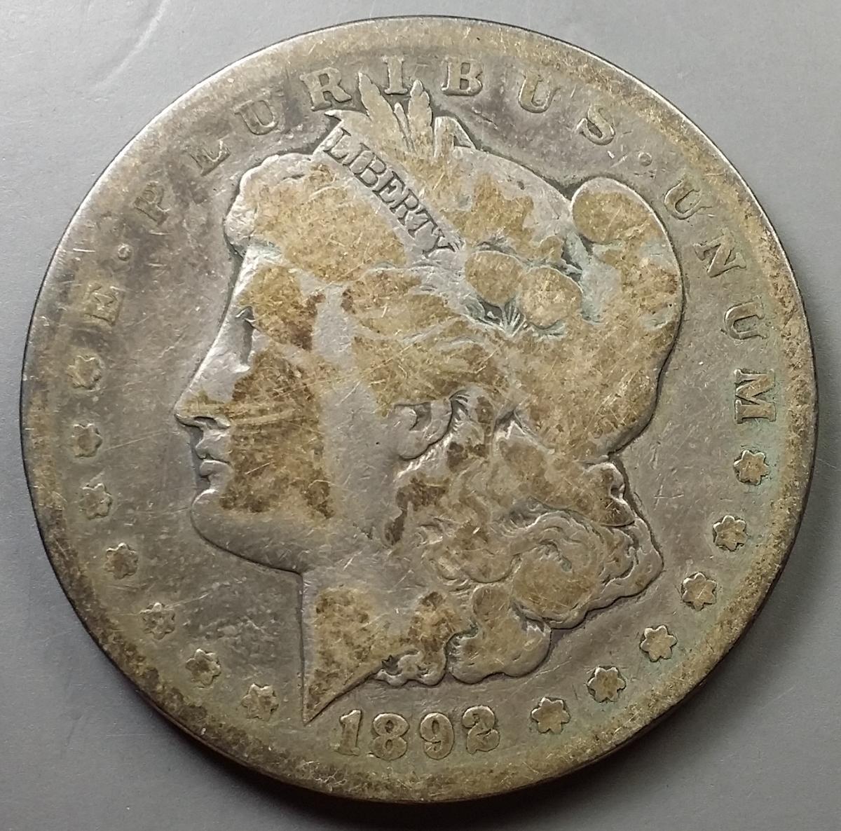 1892-CC Morgan Silver Dollar -KEY DATE