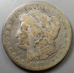1892-CC Morgan Silver Dollar -KEY DATE
