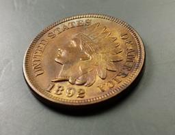 1892-p Indian Head Cent -BETTER DATE