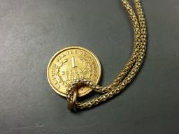 1854 Gold $1 Necklace