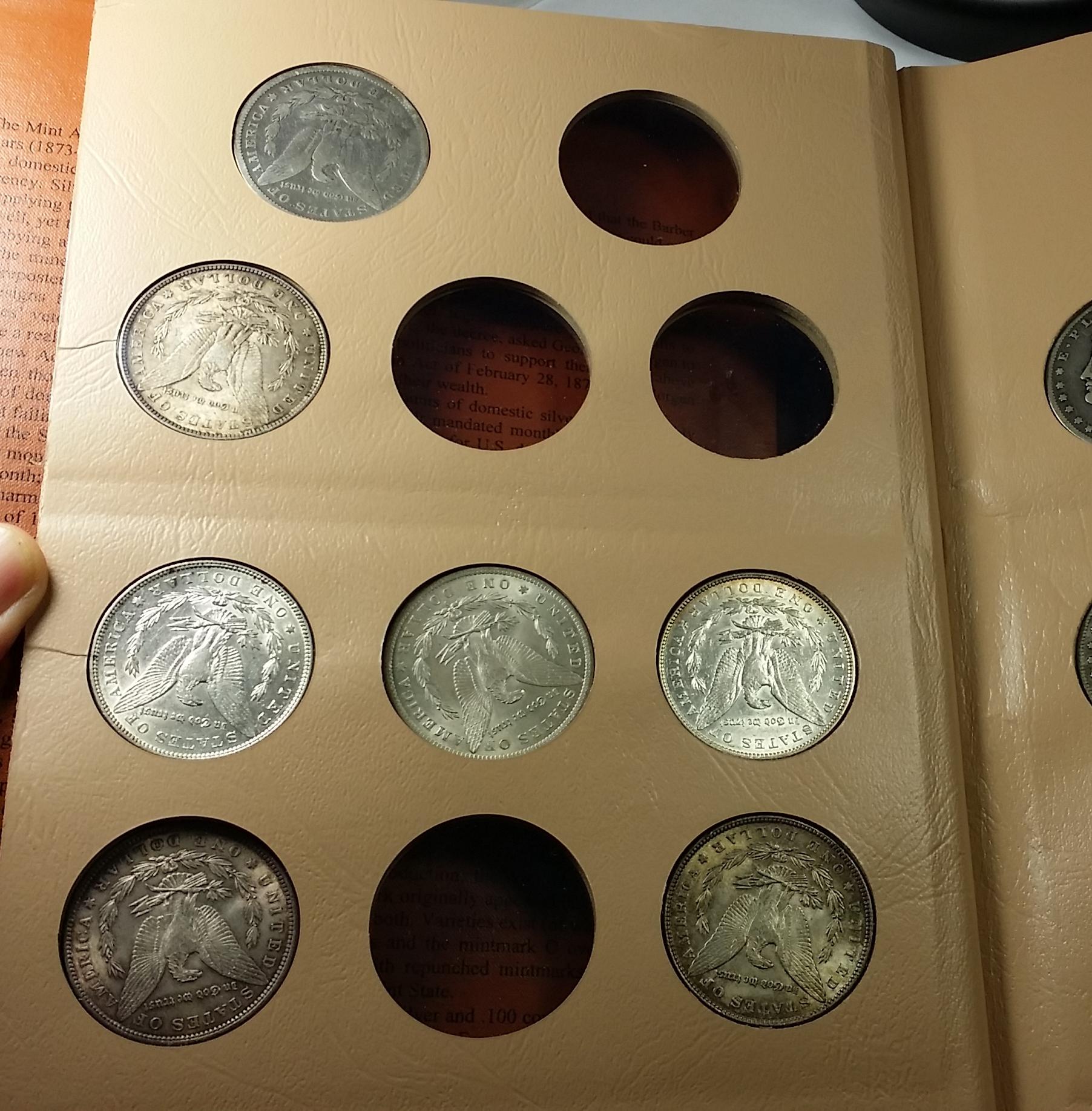 Morgan Silver Dollar DANSCO Date-Set -NEAR COMPLETE