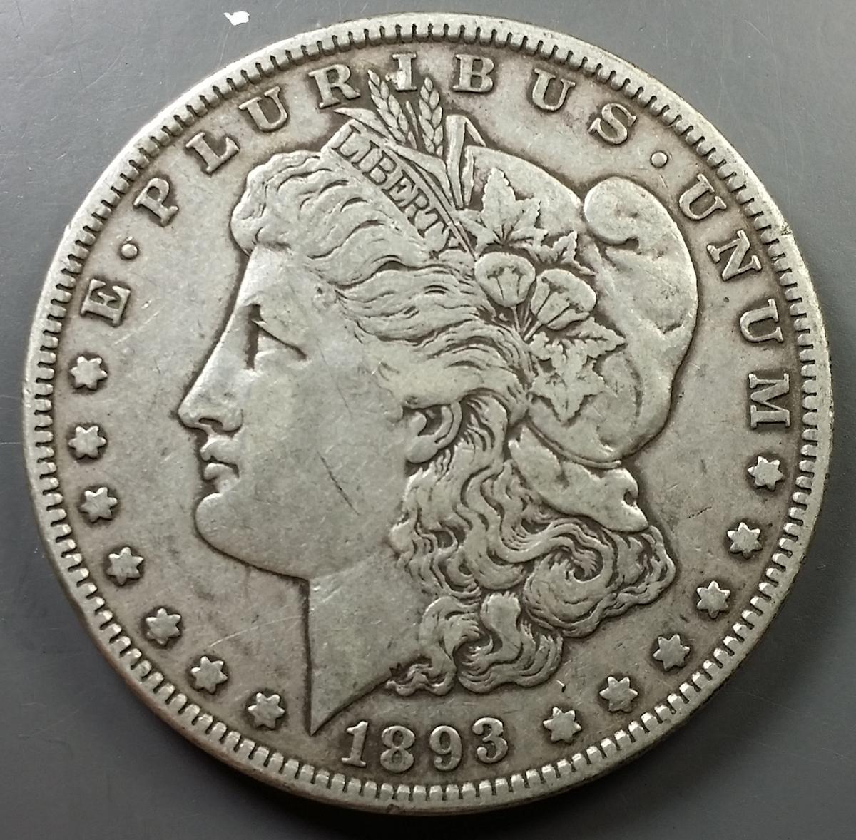 1893-P Morgan Silver Dollar -KEY DATE